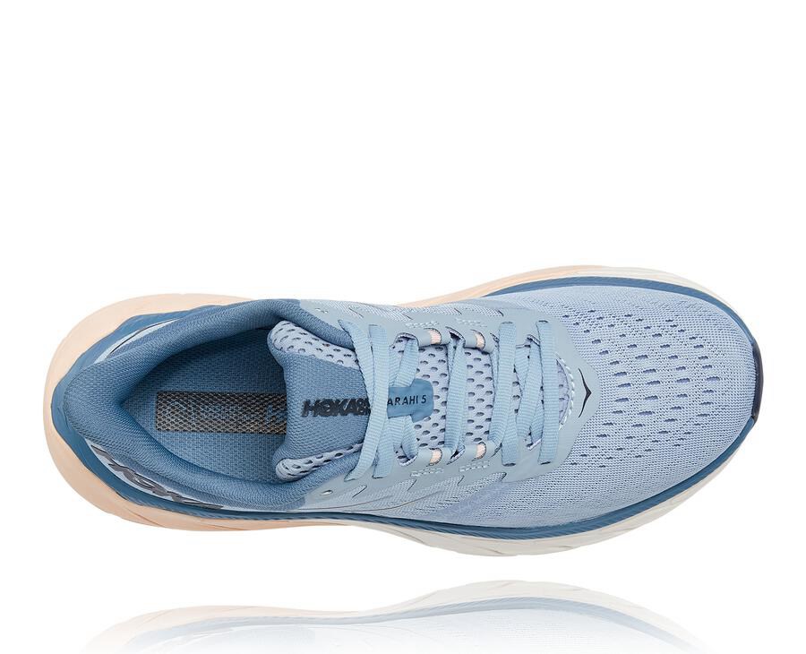 Hoka Australia One One Arahi 5 - Womens Running Shoes Blue - PMKFA-2467